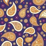 paisley-pattern-blue-gold-wallpaper