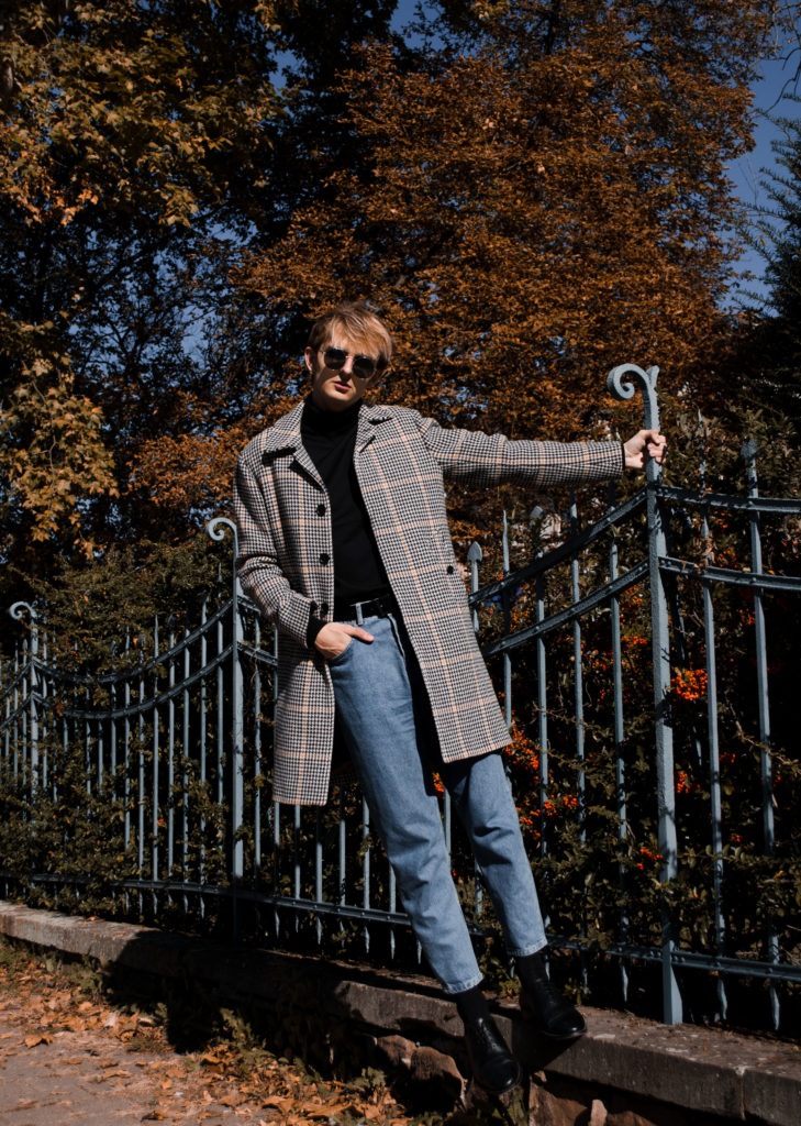 Le manteau pied de poule Maurice style blog mode homme strasbourg influenceur lifestyle automne look outfit manteau sandro pied de coq